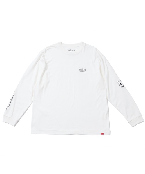 Manhattan Portage(マンハッタンポーテージ)の「L/S Print T-Shirt(Tシャツ/カットソー・メンズ・ブラック/ホワイト/ターコイズブルー/ネイビー/ライトグレー/ダークブルー・SMALL/LARGE/X-LARGE/MEDIUM)」の2枚目の写真
