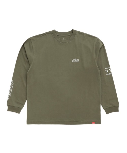 Manhattan Portage(マンハッタンポーテージ)の「L/S Print T-Shirt(Tシャツ/カットソー・メンズ・ブラック/ホワイト/ターコイズブルー/ネイビー/ライトグレー/ダークブルー/ヘザーグレー/カーキ・SMALL/LARGE/X-LARGE/MEDIUM)」の5枚目の写真
