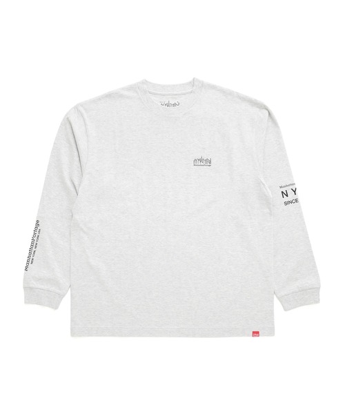 Manhattan Portage(マンハッタンポーテージ)の「L/S Print T-Shirt(Tシャツ/カットソー・メンズ・ブラック/ホワイト/ターコイズブルー/ネイビー/ライトグレー/ダークブルー/ヘザーグレー/カーキ・SMALL/LARGE/X-LARGE/MEDIUM)」の4枚目の写真