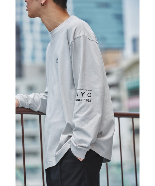 Manhattan Portage(マンハッタンポーテージ)の「L/S Print T-Shirt(Tシャツ/カットソー・メンズ・ブラック/ホワイト/ターコイズブルー/ネイビー/ライトグレー/ダークブルー・SMALL/LARGE/X-LARGE/MEDIUM)」の15枚目の写真