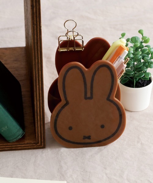 Dick Bruna（ディックブルーナ）の「miffy/アクリルペンスタンド（ステーショナリー・レディース・ホワイト/ブラウン・FREE）」の2枚目の写真