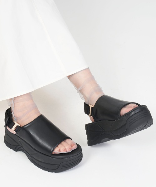 【新品】SHAKA 厚底 サンダル ブラック SHAKA｜厚底サンダル 2way スライドサンダル VACAY CHUNKY バ