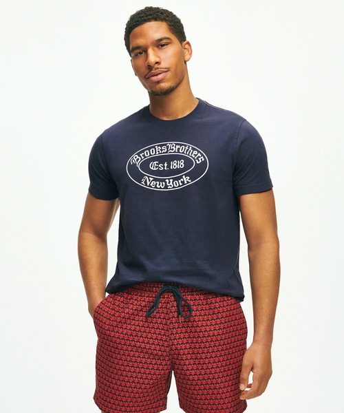 【セール】コットン ラベルプリント Tシャツ(Tシャツ/カットソー)|BROOKS BROTHERS(ブルックスブラザーズ)