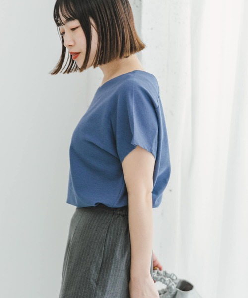 ITEMS URBANRESEARCH（アイテムズ アーバンリサーチ）の「カットミラノフレンチプルオーバー（Tシャツ/カットソー・レディース・ブラウン系その他/ブルー系その他/ホワイト系その他/オフホワイト/チャコールグレー・FREE）」の17枚目の写真