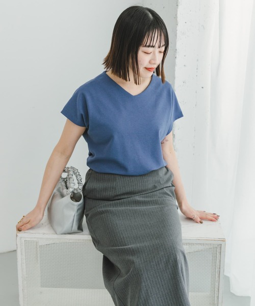 ITEMS URBANRESEARCH（アイテムズ アーバンリサーチ）の「カットミラノフレンチプルオーバー（Tシャツ/カットソー・レディース・ブラウン系その他/ブルー系その他/ホワイト系その他/オフホワイト/チャコールグレー・FREE）」の22枚目の写真