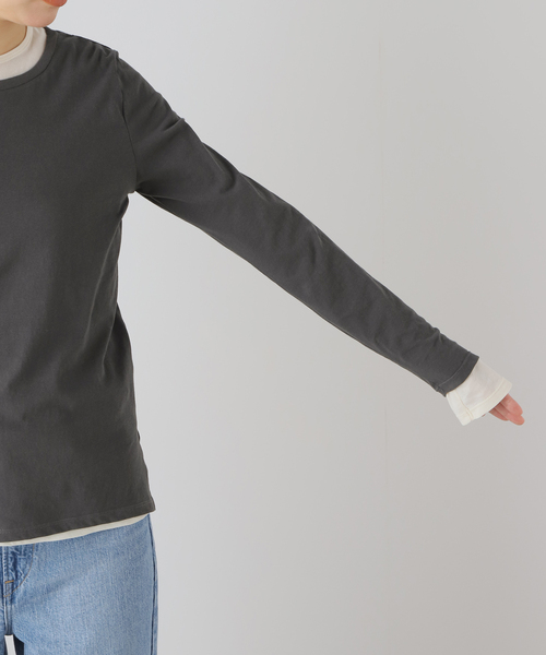 journal standard L'essage(ジャーナルスタンダードレサージュ)の「レイヤードシースルー プルオーバー(2枚セット)(Tシャツ/カットソー・レディース・ホワイト系その他/チャコールグレー/ベージュ・FREE)」の15枚目の写真