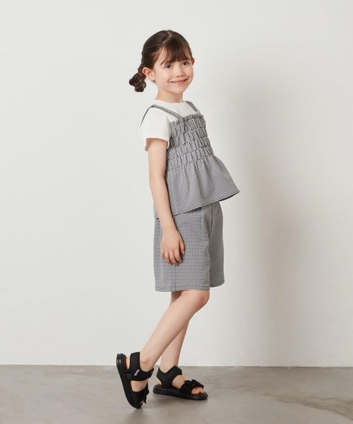 a.v.v（アーヴェヴェ）の「[140-150]【セットアップ対応】タックショートパンツ（その他パンツ・キッズ・ブラック/ブルー・140/150）」の3枚目の写真