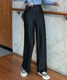 GEMEDA | ウエストゴム プリーツストレートパンツ(その他パンツ)