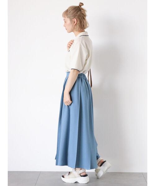 ehka sopo（エヘカソポ）の「ワンポイント刺繍ポロシャツ（ニット/セーター・レディース・オフホワイト/レッド/ネイビー/グリーン・F）」の12枚目の写真