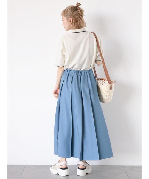 ehka sopo（エヘカソポ）の「ワンポイント刺繍ポロシャツ（ニット/セーター・レディース・オフホワイト/レッド/ネイビー/グリーン・F）」の13枚目の写真