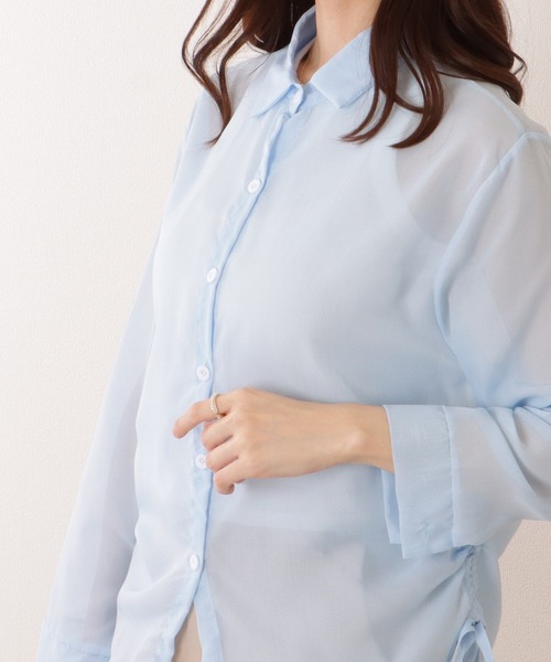 新品未使用　LrdR  ブラウス MA*RS】肩開きクロスZIPスライダーブラウス - ホワイト size-F
