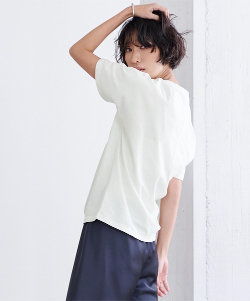 UR'S（ユアーズ）の「汗染み防止ハーフスリーブTシャツ（Tシャツ/カットソー・レディース・ブラック/ホワイト/ブルーグレー/チャコール・S/M/L）」の15枚目の写真