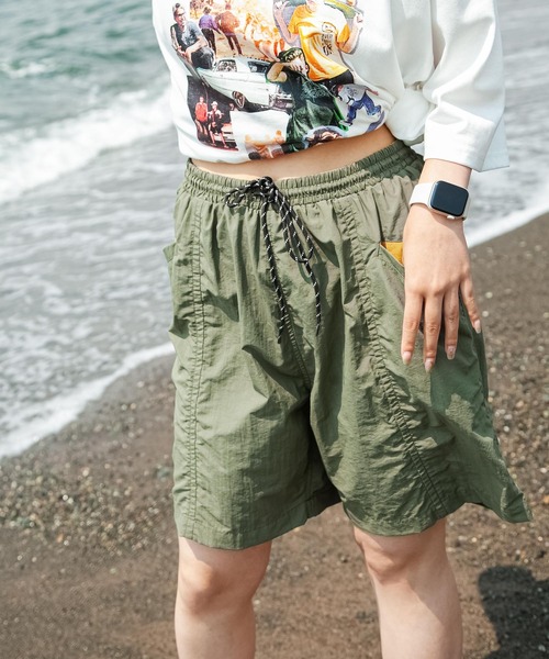 ZIP FIVE（ジップファイブ）の「【ZIP FIVE】水陸両用 速乾 ナイロン 切替 ショートパンツ（その他パンツ・メンズ・ブラック/オリーブ/スモークピンク/オフホワイト/ブルー/イエロー/パープル・MEDIUM/LARGE/X-LARGE）」の4枚目の写真