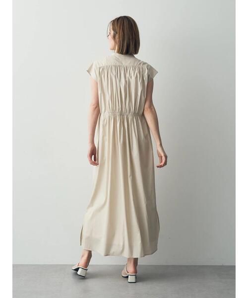 YECCA VECCA(イェッカヴェッカ)の「【ORGABITS】ドロストギャザーシャツワンピース(シャツワンピース・レディース・ライトベージュ/ダークネイビー/サーモンピンク・FREE)」の14枚目の写真