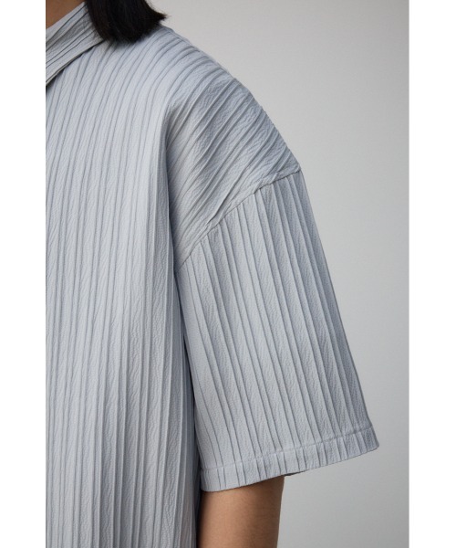 AZUL by moussy（アズールバイマウジー）の「タック楊柳リラックスシャツ（シャツ/ブラウス・メンズ・ブラック/ライトグレー/ベージュ・FREE）」の21枚目の写真