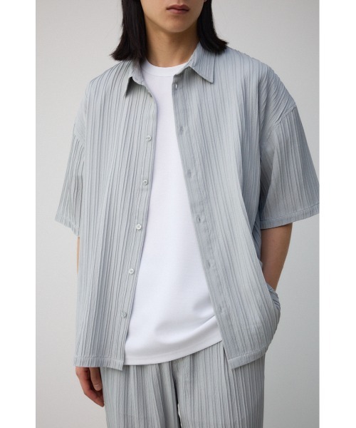 AZUL by moussy（アズールバイマウジー）の「タック楊柳リラックスシャツ（シャツ/ブラウス・メンズ・ブラック/ライトグレー/ベージュ・FREE）」の14枚目の写真