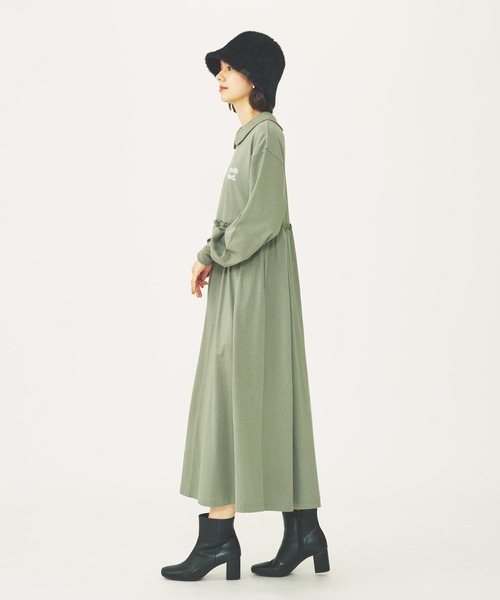 MILKFED.（ミルクフェド）の「ROUND COLLAR GATHERED DRESS（ワンピース・レディース・ブラック/ライトグリーン/ネイビー・ONE SIZE）」の12枚目の写真
