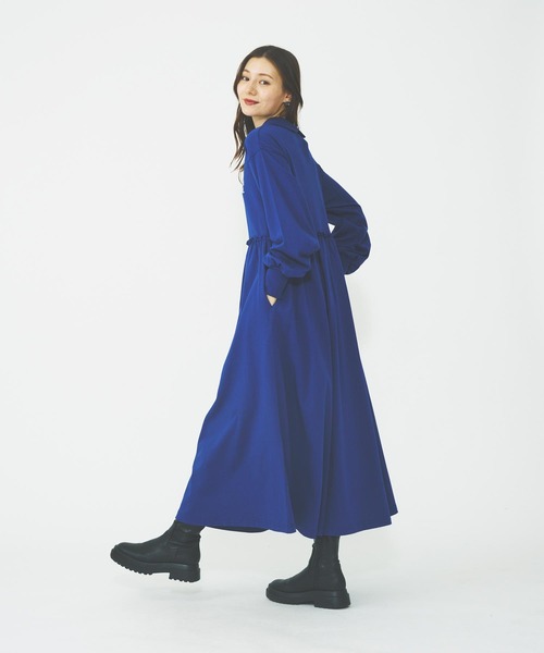 MILKFED.（ミルクフェド）の「ROUND COLLAR GATHERED DRESS（ワンピース・レディース・ブラック/ライトグリーン/ネイビー・ONE SIZE）」の21枚目の写真