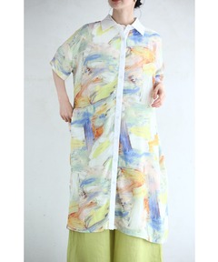 ビッグボタニカルシャツワンピース（シャツワンピース）｜GRACE