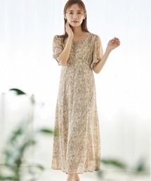 mysty woman | バックリボンエンパイアワンピース　128553(ワンピース)