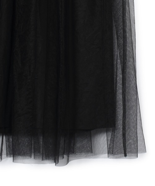 ADAM ET ROPE'（アダムエロペ）の「《環境配慮・2WAY・接触冷感》チュールドッキングスカート（スカート・レディース・ブラック/グレー・36/38）」の10枚目の写真