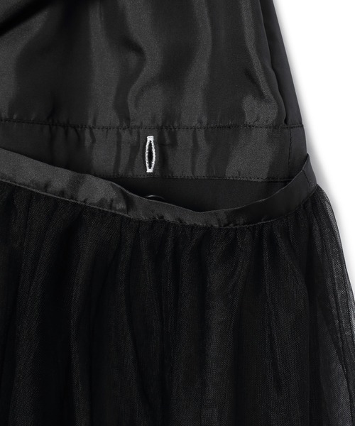 ADAM ET ROPE'（アダムエロペ）の「《環境配慮・2WAY・接触冷感》チュールドッキングスカート（スカート・レディース・ブラック/グレー・36/38）」の8枚目の写真