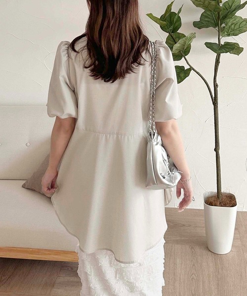 apres jour clair(アプレジュールクレア)の「【apres jour clair】フリルデザインチュニックワンピース【ZOZOTOWN限定アイテム】(シャツワンピース・レディース・ライトグレー/ブルー/オフホワイト・X-LARGE/フリー)」の14枚目の写真