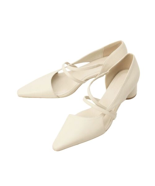 LAGUNAMOON（ラグナムーン）の「ストラップパンプス（パンプス・レディース・アイボリー/ブラック・S/M）」の2枚目の写真