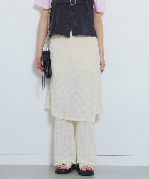 Ray BEAMS（レイビームス）の「Ray BEAMS / シャーリング スカート パンツ セット（その他パンツ・レディース・ホワイト系その他6/ブラック・ONE SIZE）」の19枚目の写真