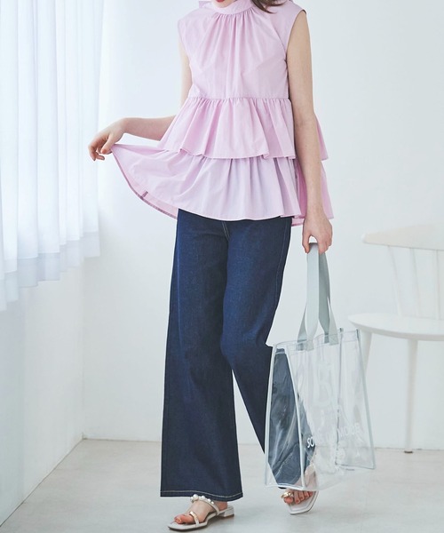 31 Sons de mode（トランテアン　ソン　ドゥ　モード）の「ＰＶＣロゴトートバッグ（トートバッグ・レディース・ホワイト/ブラック・フリー）」の7枚目の写真