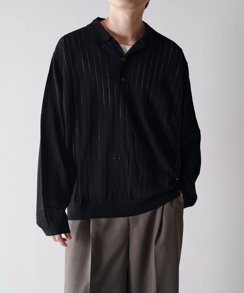 Lui's（ルイス）の「針抜きニットポロシャツ（ニット/セーター）」 - WEAR