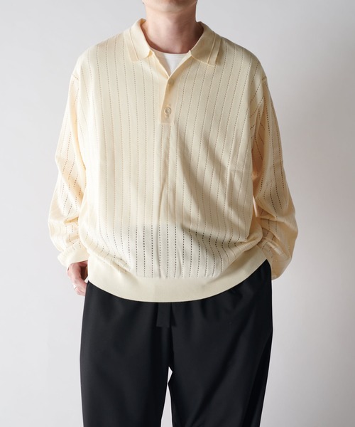 Lui's（ルイス）の「針抜きニットポロシャツ（ニット/セーター）」 - WEAR