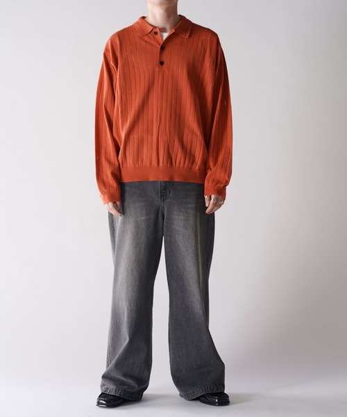Lui's（ルイス）の「針抜きニットポロシャツ（ニット/セーター）」 - WEAR