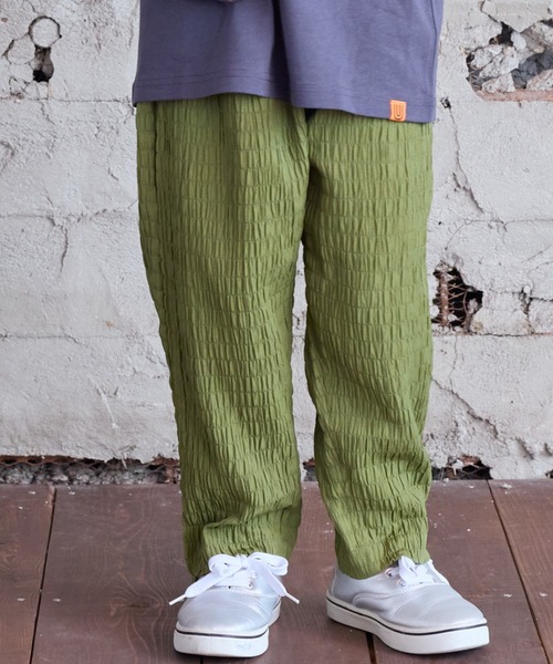 BIG FIELD（ビッグフィールド）の「ボーダーシャーリング9ブタケパンツ（その他パンツ・キッズ・グレー/ブラック/カーキ・110/100/90/120/150/140/130）」の3枚目の写真