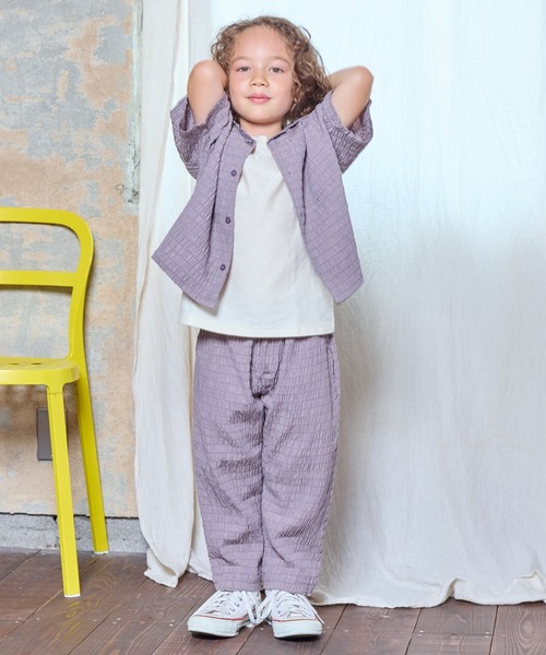 BIG FIELD（ビッグフィールド）の「ボーダーシャーリング9ブタケパンツ（その他パンツ・キッズ・グレー/ブラック/カーキ・110/100/90/120/150/140/130）」の7枚目の写真