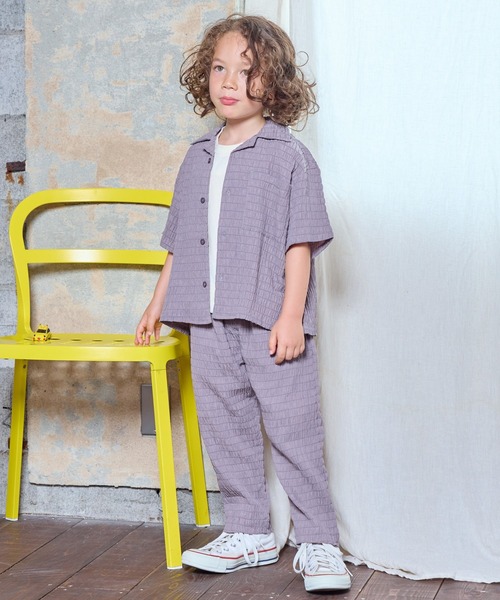 BIG FIELD（ビッグフィールド）の「ボーダーシャーリング9ブタケパンツ（その他パンツ・キッズ・グレー/ブラック/カーキ・110/100/90/120/150/140/130）」の4枚目の写真