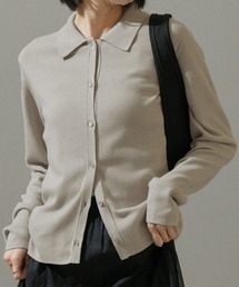 SALON adam et rope' | オーガニックコットンスムースポロカーディガン【洗える】(カーディガン/ボレロ)