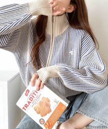 ニット セーター 「セットアップで着用可能」シャギーニットハイネックジッププルオーバー レディース BAYFLOW ニット セーター 「セットアップで着用可能」シャギー