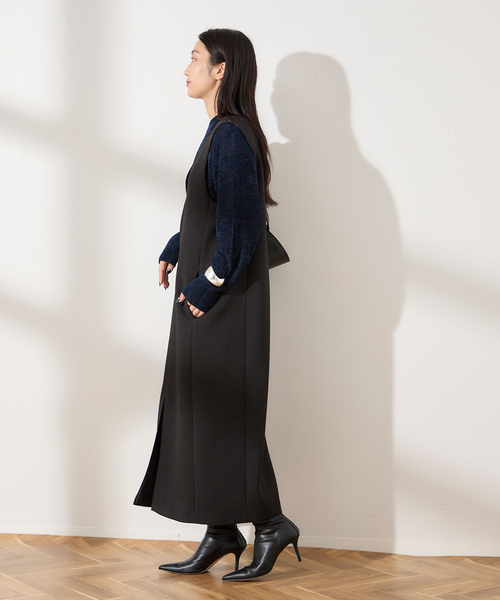 journal standard L'essage(ジャーナルスタンダードレサージュ)の「トリプルクロスストレッチ ワンピース(ワンピース・レディース・チャコールグレー/ブラック・FREE)」の21枚目の写真