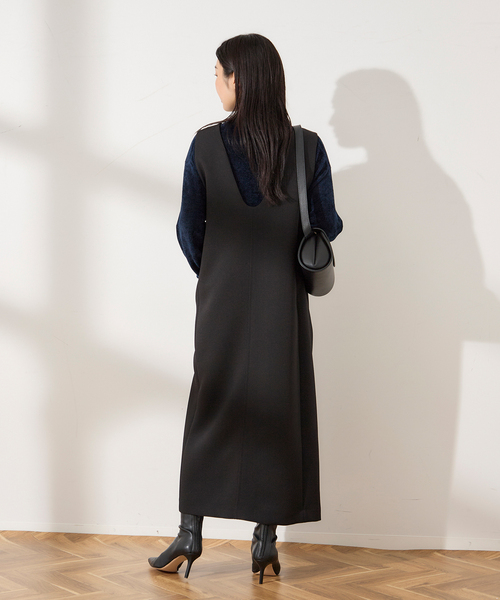 journal standard L'essage(ジャーナルスタンダードレサージュ)の「トリプルクロスストレッチ ワンピース(ワンピース・レディース・チャコールグレー/ブラック・FREE)」の20枚目の写真