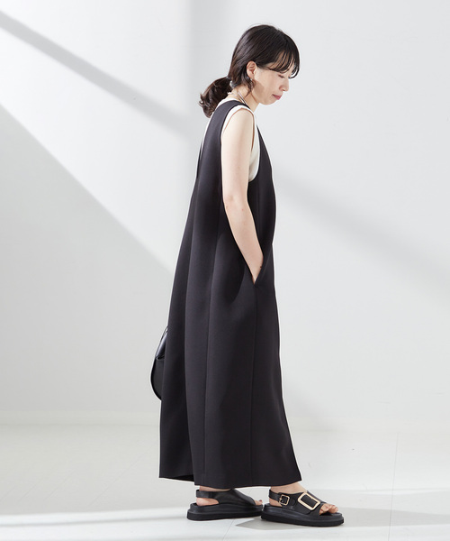 journal standard L'essage(ジャーナルスタンダードレサージュ)の「トリプルクロスストレッチ ワンピース(ワンピース・レディース・チャコールグレー/ブラック・FREE)」の16枚目の写真