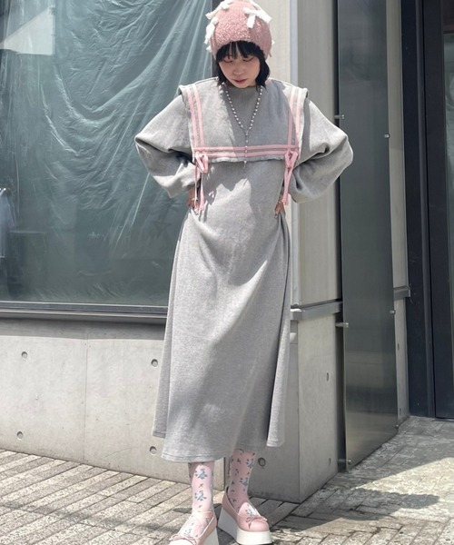 Candy Stripper（キャンディストリッパー）の「FLUFFY RIBBON ビーニー（ニットキャップ/ビーニー・レディース・ピンク/アイボリー/ブラック・FREE）」の15枚目の写真