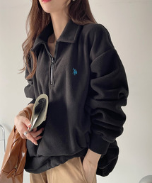 U.S. POLO ASSN. フリース素材 ハーフジップ アノラック