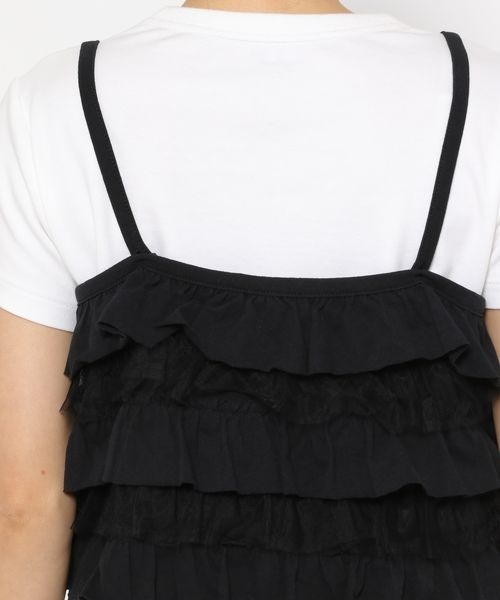 LOWRYS FARM（ローリーズファーム）の「カットフリルチュールビスチェ　131351（キャミソール・レディース・グレー/ブラック/アイボリー・FREE）」の13枚目の写真