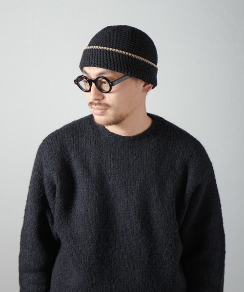 Hand Knitting Crusher Cap / 手編みクラッシャーニットキャップ
