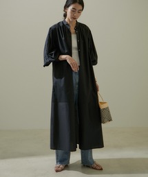 SALON adam et rope' | 【ZOZOTOWN限定】ボリュームスリーブロングシャツワンピース(シャツワンピース)