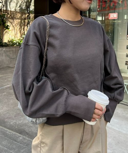 CIAOPANIC TYPY（チャオパニックティピー）の「【リバイバル/WEB限定】2WAYクロップド丈ダブルジップスウェット（スウェット・レディース・チャコールグレー/ライトグレー/グレー/イエロー/ブルー・ONE SIZE）」の10枚目の写真