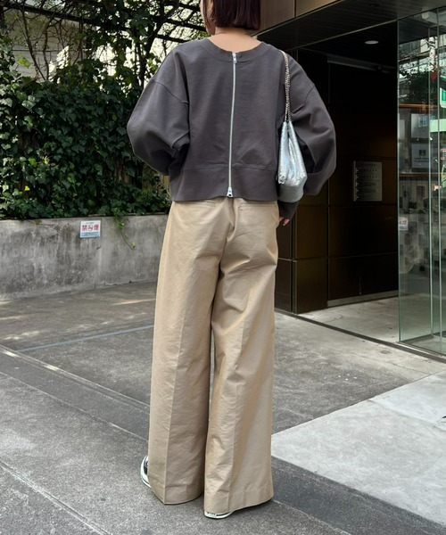 CIAOPANIC TYPY（チャオパニックティピー）の「【リバイバル/WEB限定】2WAYクロップド丈ダブルジップスウェット（スウェット・レディース・チャコールグレー/ライトグレー/グレー/イエロー/ブルー・ONE SIZE）」の13枚目の写真