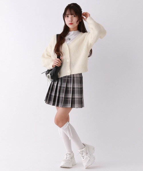 repipi armario（レピピ アルマリオ）の「☆セットアイテム☆フワフワニットカーデ×メロウロンT（カーディガン/ボレロ・キッズ・アイボリー/ベージュ/ピンク/ブルー・SMALL/LARGE/MEDIUM）」の5枚目の写真