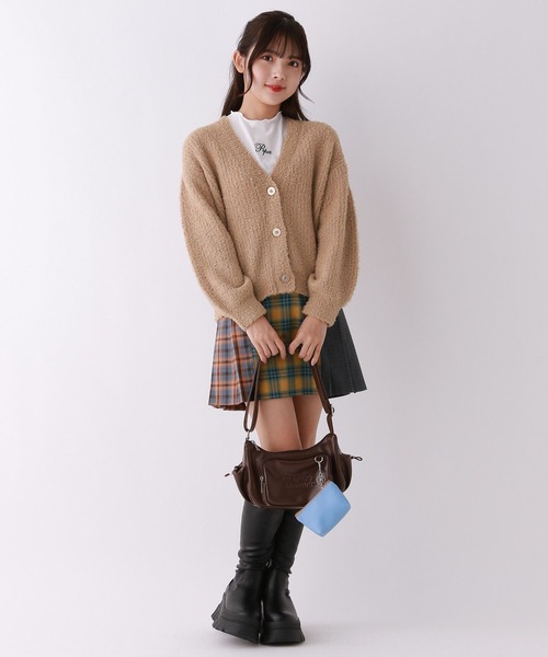 repipi armario（レピピ アルマリオ）の「☆セットアイテム☆フワフワニットカーデ×メロウロンT（カーディガン/ボレロ・キッズ・アイボリー/ベージュ/ピンク/ブルー・SMALL/LARGE/MEDIUM）」の8枚目の写真